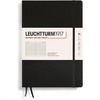 Libreta Leuchtturm1917 A5 rayas tapa dura negro