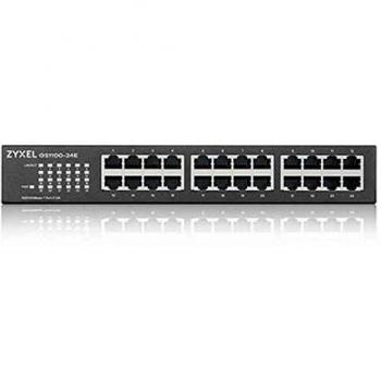 Zyxel Gigabit Switch de 16 puertos no configurable - Diseño sin ventilador [GS1100-24E]