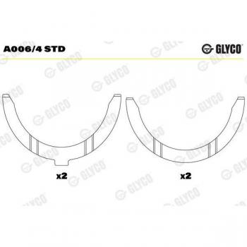 Glyco A006/4 STD Thrust Washer, crankshaft