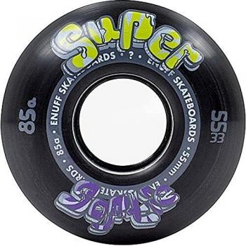 Enuff Super Softie Wheels 53Mm Black - Ruedas de skateboard, diámetro de 53 mm, color negro, diseño super suave, paquete de 4 unidades