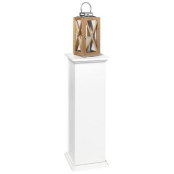 Mesita decorativa con puerta blanco 88,5 cm FMD, color blanco, tipo mesa auxiliar, características: diseño moderno, ideal para salón o entrada, incluye una puerta para almacenamiento