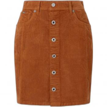Pepe Jeans Women's Vicky Cord Skirt - Orange, Comfortable Fit, Timeless Design
