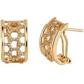 VIDAL & VIDAL Pendientes Circonitas con cierre omega
