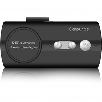 Manos Libres Bluetooth Coche Kit, Encendido Automático con Sensor de Movimiento Integrado, Siri, Google de Comandos de Voz, Altavoz Sunvisor Bluetooth para Teléfonos Móviles, Conectar dos Teléfonos