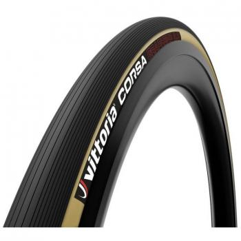 Cubierta de carretera Vittoria Corsa Graphene 2.0 700x30 negra marrón claro