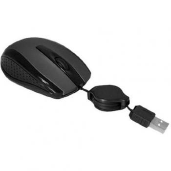 Woxter NETMOUSE V 120 BLACK RETRACTIL - Ratón óptico retráctil negro