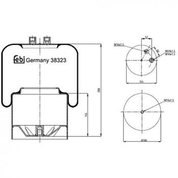 Fuelle neumático de suspensión FEBI BILSTEIN 38323