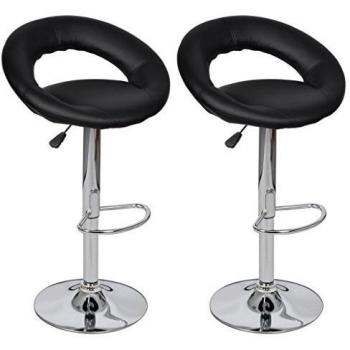 2 x Taburete de Bar Negro