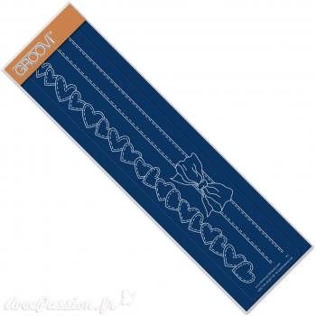 Groovi claritystamps regla tracage bordes del pergamino Groovi nudo C & # x153; urs 30 x 6 cm