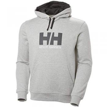 Helly Hansen Men's HH Logo Grey Hoodie - Soft Cotton Sweatshirt M