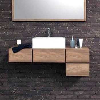 Mueble de baño de madera teca maciza de 145 cm BERAH GETAH