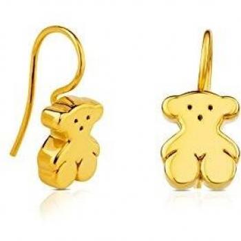 Pendientes TOUS Sweet Dolls de oro amarillo de 18 kt, Cierre gancho