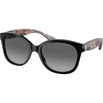 Ralph by Ralph Lauren RA5191 Polarized Women's Sunglasses Black Cat Eye Size 55 (Color: 5001T3)