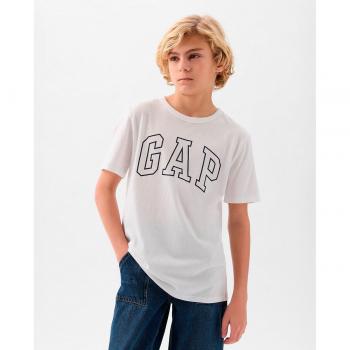 Camiseta de niño con manga corta y logo delantero Gap