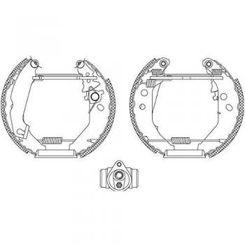 HELLA 8DB 355 003-781 Juego de zapatas de frenos - R0305