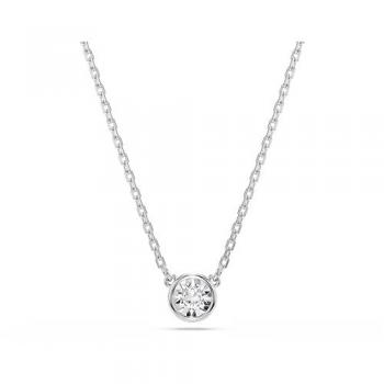 Swarovski Imber Rhodium Plated Round Cut Crystal Necklace