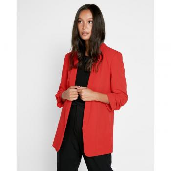 Americana Pieces Boss 3/4 Rojo - Blazer de mujer con mangas 3/4 y cuellos de solapa