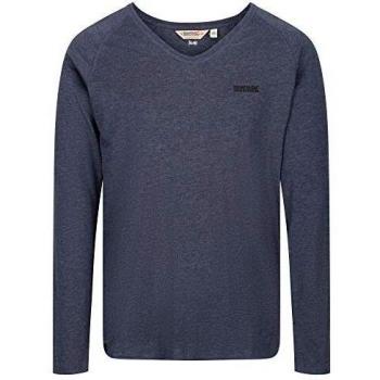 Regatta Hombre Kiro Coolweave Algodón Manga Larga V-Cuello Jersey Camisetas/Polos/Chalecos, Hombre, Camisetas/Polos/Camisetas, RMT195 54070, Azul Marino, L