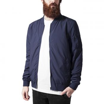 Urban Classics Men's Light Navy Blue Parka and Bomber Jacket