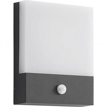 Aplique LED de exterior Lindby Vanira con sensor, moderno, color negro, hecho de aluminio, 1 llama