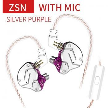 Auriculares Intrauditivos Híbridos KZ ZSN 1BA 1DD de Metal HIFI con Graves, Monitor Deportivo y Cancelación de Ruido