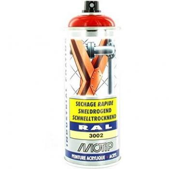 Laca Acrílica Brillante Motip RAL 3002 Rojo Carmín - 400 ml