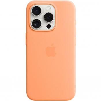 Apple Funda de Silicona con MagSafe para iPhone 15 Pro - Naranja Sorbete (MT1H3ZM/A)