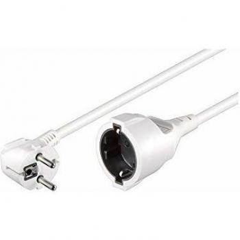 Cable alargador de alimentación Schuko 5m Blanco