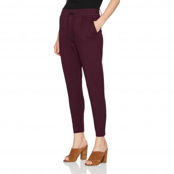 ONLY Poptrash Regular Fit Jogging Pants - Bordeaux Melange, Women's Size S/L32