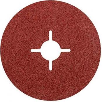 Disco de Lija PFERD 80 Grano Ø 115 mm, Fibra Korund, Compatible con Taladros, Paquete de 25 Unidades