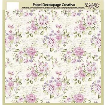 Dayka Trade Papel Decoupage, Modelo Rosas III, Multicolor, Talla Unica