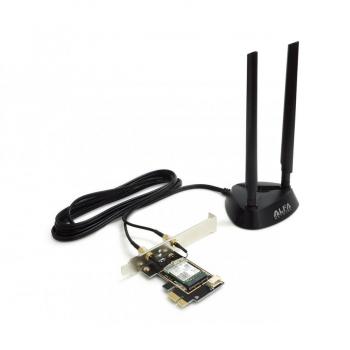 Alfa Wi-Fi 6E PCIe Card with Magnetic Antenna AIT-AX210-EX