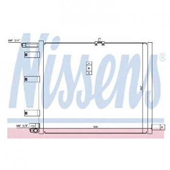 Condensador de Aire Acondicionado NISSENS 94300 sin secador, Aluminio, compatible con R134a
