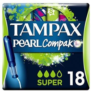 Tampax Compak Pearl Super Tampones 100% Algodón 18 unidades