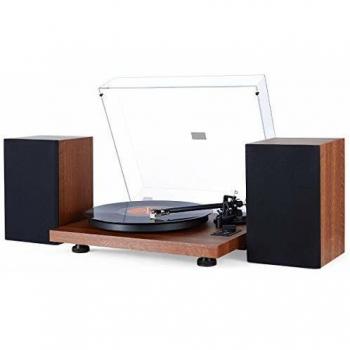 1 by one tocadiscos inalambrico con sistema hifi con altavoces de 36 vatios reproductor de discos de vinilo con cartucho magnetico