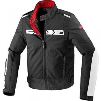 Spidi Solar Tex - Chaqueta textil para moto, color negro y blanco, talla S