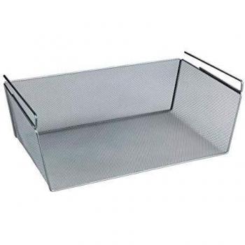 Cesto de Almacenaje Suspendido Wenko - Metal Plateado 49x28x18 cm, Organizador para Estantes y Armarios