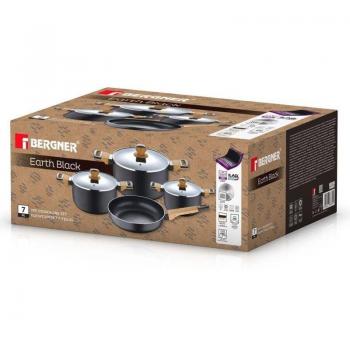 Batería de cocina Bergner Earth Black 7 piezas