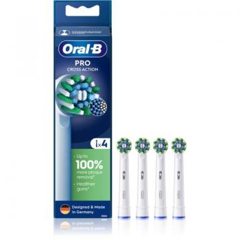 Cabezal de Recambio Braun Pro Cross Action EB50-4 RX, 4 unidades, compatible con cepillos de dientes eléctricos Braun