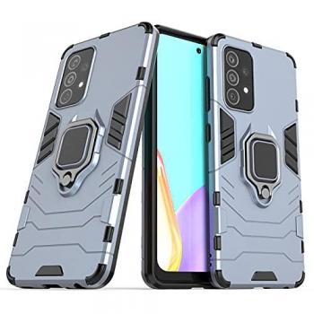 Funda Magnética Azul para Samsung Galaxy A52/A52s con Anillo, Antigolpes y Soporte para Manos Libres