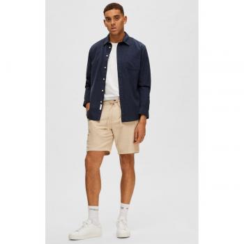 Bermudas Selected Brody lino beige para hombre