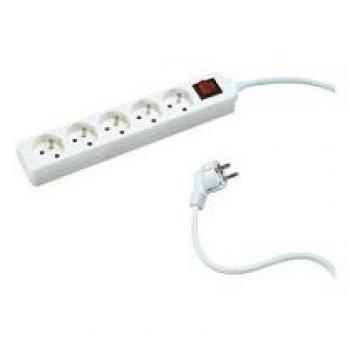 Regleta 5enchufes con interruptorccable 15m