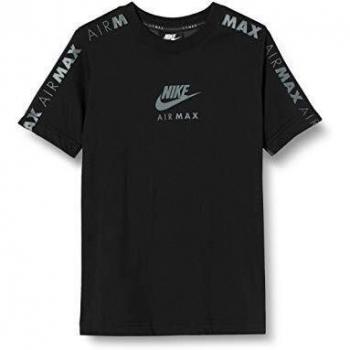 NIKE B NSW Air MAX tee CB YTH Camiseta, Niños, Black/Anthracite/Black, M