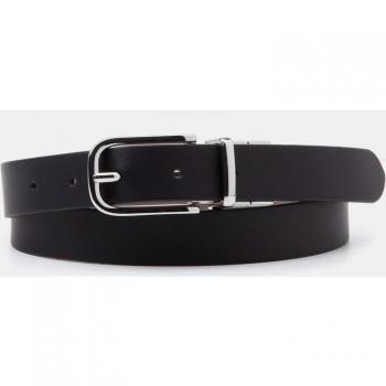 Levi's - Cinturón reversible en negro con hebilla plateada