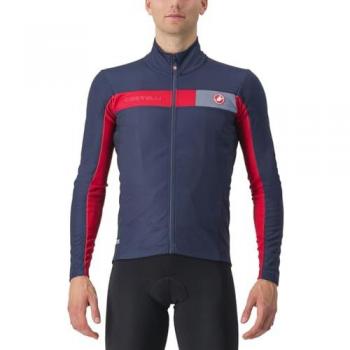 Chaqueta Castelli Mortirolo 6S GORE-TEX INFINIUM™ Hombre Azul Intenso/Rojo Tamaño L
