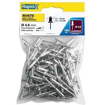 Remaches de Aluminio Estándar Rapid Ø4.8 x 16 mm - Pack de 100 Unidades