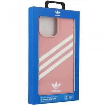 Adidas Funda Original Molded PU para iPhone 13 Pro Max 6.7, a prueba de caídas, bordes elevados a prueba de golpes, color Milagro Malva