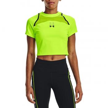 Camiseta de Mujer Under Armour Run Anywhere Corta - Verde - Talla: Pequeña