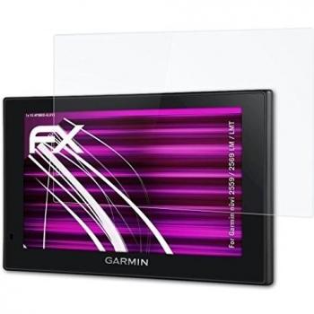 atFoliX Lámina Protectora de plástico Cristal Compatible con Garmin nüvi 2559/2569 LM/LMT Película Vidrio, 9H Hybrid-Glass FX Protector Pantalla Vidrio Templado de plástico