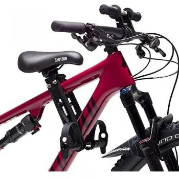 Asiento y Manillar Combo Shotgun para Niños de 2 a 5 Años - Silla delantera MTB con Manillar y Accesorios, Color Negro
